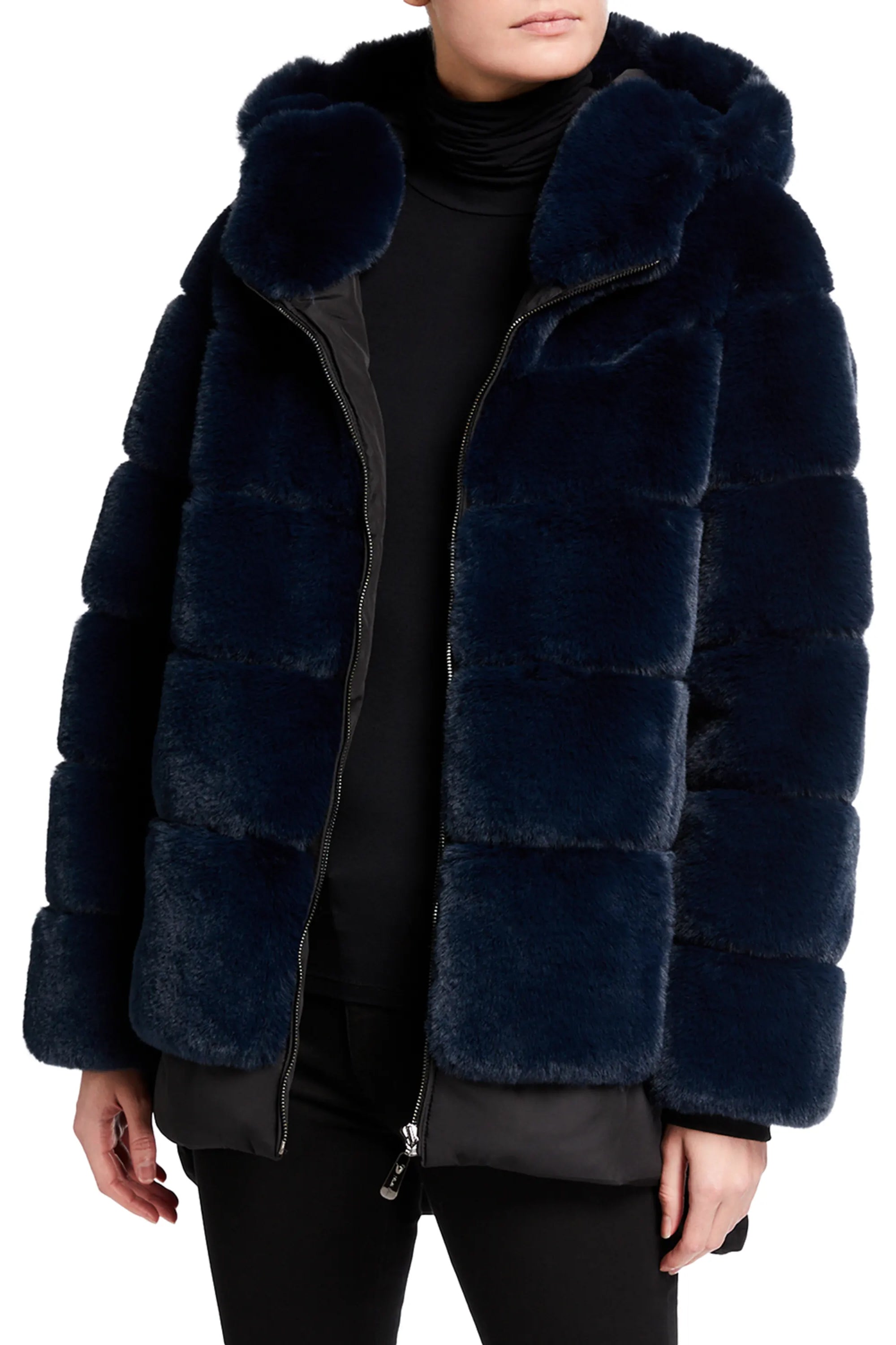 KALTAG - Faux Fur Hooded Coat