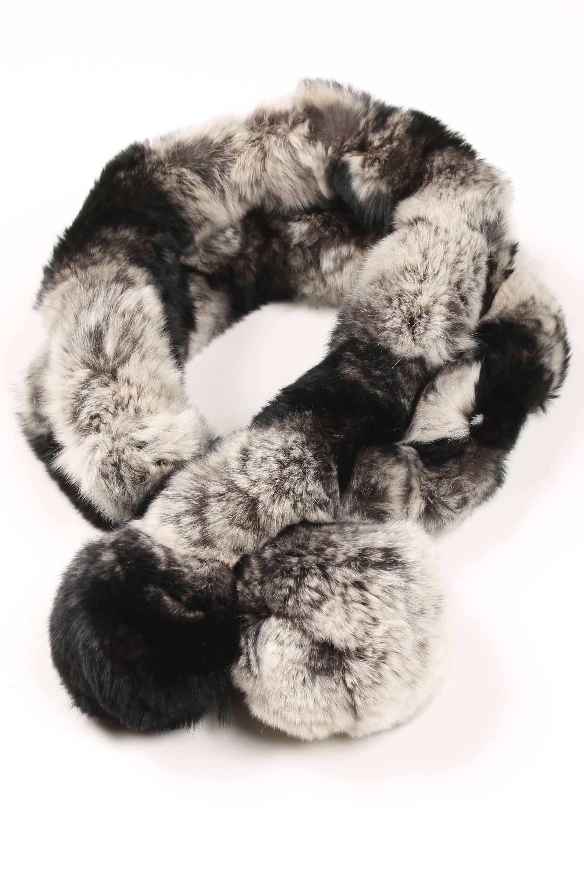 Rex Rabbit Fur Cowl Neck Circular Stretch Scarf – The Real Fur Deal