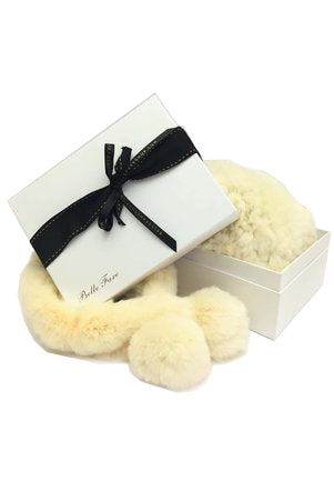 #Gift Set - Rex Scarf and Beanie Hat - Cream